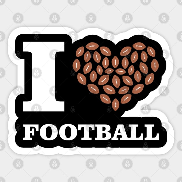 I Love American Football Sticker by DesignWood-Sport